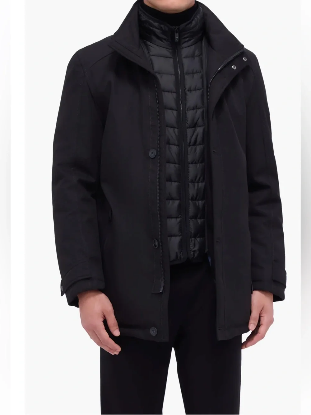Bugatchi Water Repellent Twill Jacket with Bib Size L